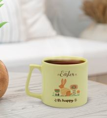 BK Gift Happy Easter Tasarımlı Pastel Sarı Middle Kupa Bardak, Arkadaşa Hediye, Ev Hediyesi, Paskalya Bayramı Hediyesi, Ofis Hediyesi-3
