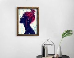 BK Home Doğal Masif Ahşap Çerçeveli Tablo 45x65cm-26
