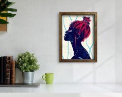 BK Home Doğal Masif Ahşap Çerçeveli Tablo 45x65cm-26