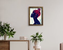 BK Home Doğal Masif Ahşap Çerçeveli Tablo 45x65cm-26