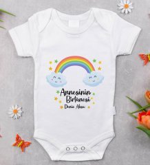 BK Kids İsimli Annesinin Bir Tanesi Tasarımlı Bebek Body Zıbın - Model 1