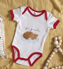 BK Kids İyi Geceler Tasarımlı Kırmızı Bebek Body Zıbın-1