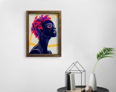 BK Home Doğal Masif Ahşap Çerçeveli Tablo 45x65cm-25