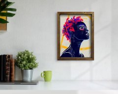 BK Home Doğal Masif Ahşap Çerçeveli Tablo 45x65cm-25