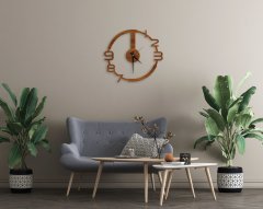 BK Gift Dekoratif 45cm Ahşap Duvar Saati-135