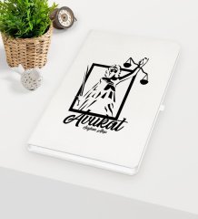 Kişiye Özel Avukat Temalı Beyaz Defter - 16