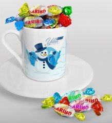 Kişiye Özel Yılbaşı Mutlu Yıllar Türk Kahvesi Fincanı ve Haribo Şeker Hediye Seti-21