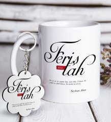 Kişiye Özel Mânâ Feriştah Beyaz Kupa ve Anahtarlık Hediye Seti