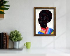 BK Home Doğal Masif Ahşap Çerçeveli Tablo 45x65cm-22