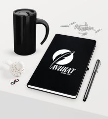 Kişiye Özel Avukat Temalı Siyah Defter Kalem ve Termos Mug Seti  - 12