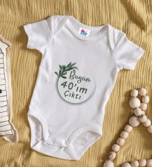 BK Kids 40'ım Çıktı Tasarımlı Beyaz Bebek Body Zıbın-1