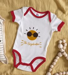 BK Kids İlk Seyahat Tasarımlı Kırmızı Bebek Body Zıbın-1