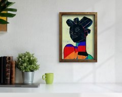 BK Home Doğal Masif Ahşap Çerçeveli Tablo 45x65cm-20