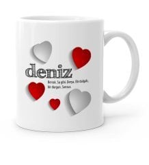 Kişiye Özel Sevgili İsim Anlamı Beyaz Kupa Bardak - 2