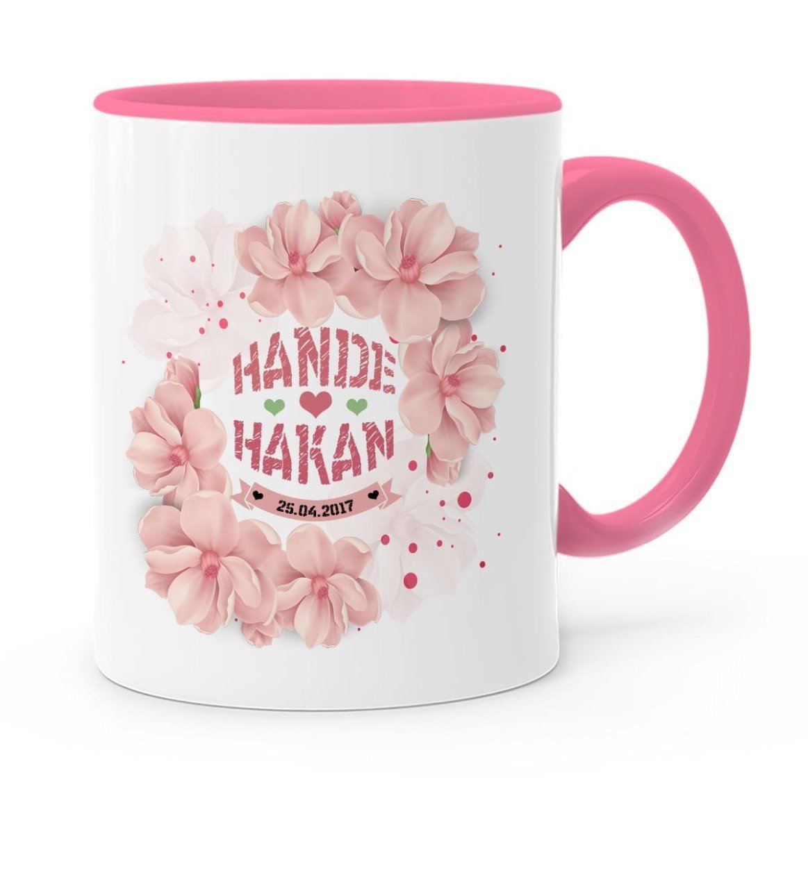 Kişiye Özel Sevgililer Günü Temalı Pembe Kupa Bardak - 8
