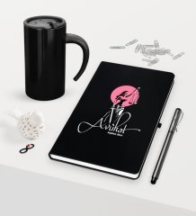 Kişiye Özel Avukat Temalı Siyah Defter Kalem ve Termos Mug Seti  - 10