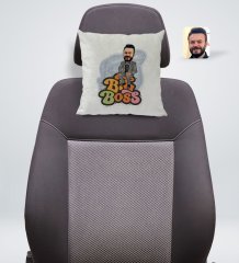 Kişiye Özel Erkek Big Boss Karikatürlü Kare Araç Koltuk Yastığı-3