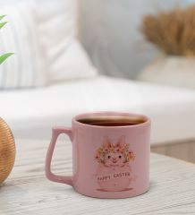 BK Gift Happy Easter Tasarımlı Pastel Pembe Middle Kupa Bardak, Arkadaşa Hediye, Ev Hediyesi, Paskalya Bayramı Hediyesi, Ofis Hediyesi-7