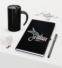 Kişiye Özel Avukat Temalı Siyah Defter Kalem ve Termos Mug Seti  - 9