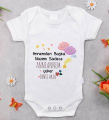 BK Kids İsimli Anneannem Tasarımlı Bebek Body Zıbın - Model 1