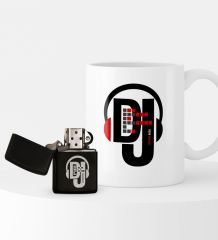 Kişiye Özel DJ Temalı Çakmak ve Kupa Hediye Seti - 1