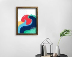 BK Home Doğal Masif Ahşap Çerçeveli Tablo 45x65cm-17