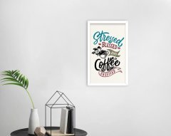 BK Home Coffee Tasarımlı Dekoratif Ahşap Beyaz Çerçeveli Tablo-3