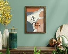BK Home Doğal Masif Ahşap Çerçeveli Tablo 45x65cm-16