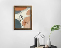 BK Home Doğal Masif Ahşap Çerçeveli Tablo 45x65cm-16