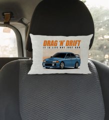 BK Gift Drag N Drift Tasarımlı Dikdörtgen Araç Koltuk Yastığı-1