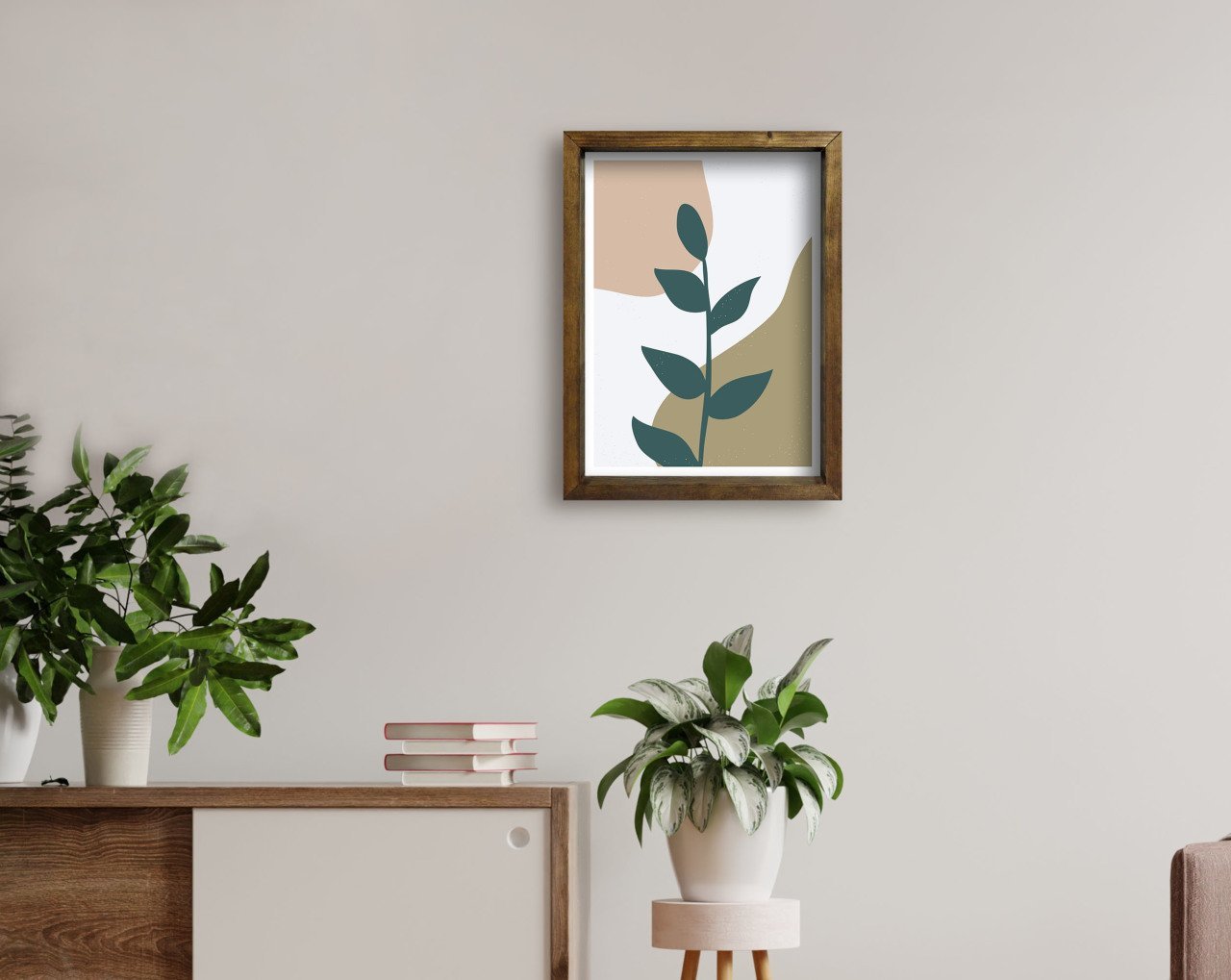 BK Home Doğal Masif Ahşap Çerçeveli Tablo 45x65cm-15