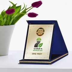 Kişiye Özel Yılın En İyi İş Sağlığı ve Güvenliği Şefi Lacivert Plaket Ödülü