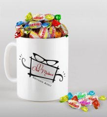 Kişiye Özel Okul Müdiresi Kupa ve Haribo Şeker Hediye Seti-1