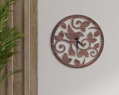 BK Gift Dekoratif 45cm Ahşap Duvar Saati-124