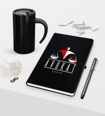 Kişiye Özel Avukat Temalı Siyah Defter Kalem ve Termos Mug Seti  - 4