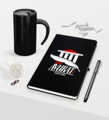 Kişiye Özel Avukat Temalı Siyah Defter Kalem ve Termos Mug Seti  - 3
