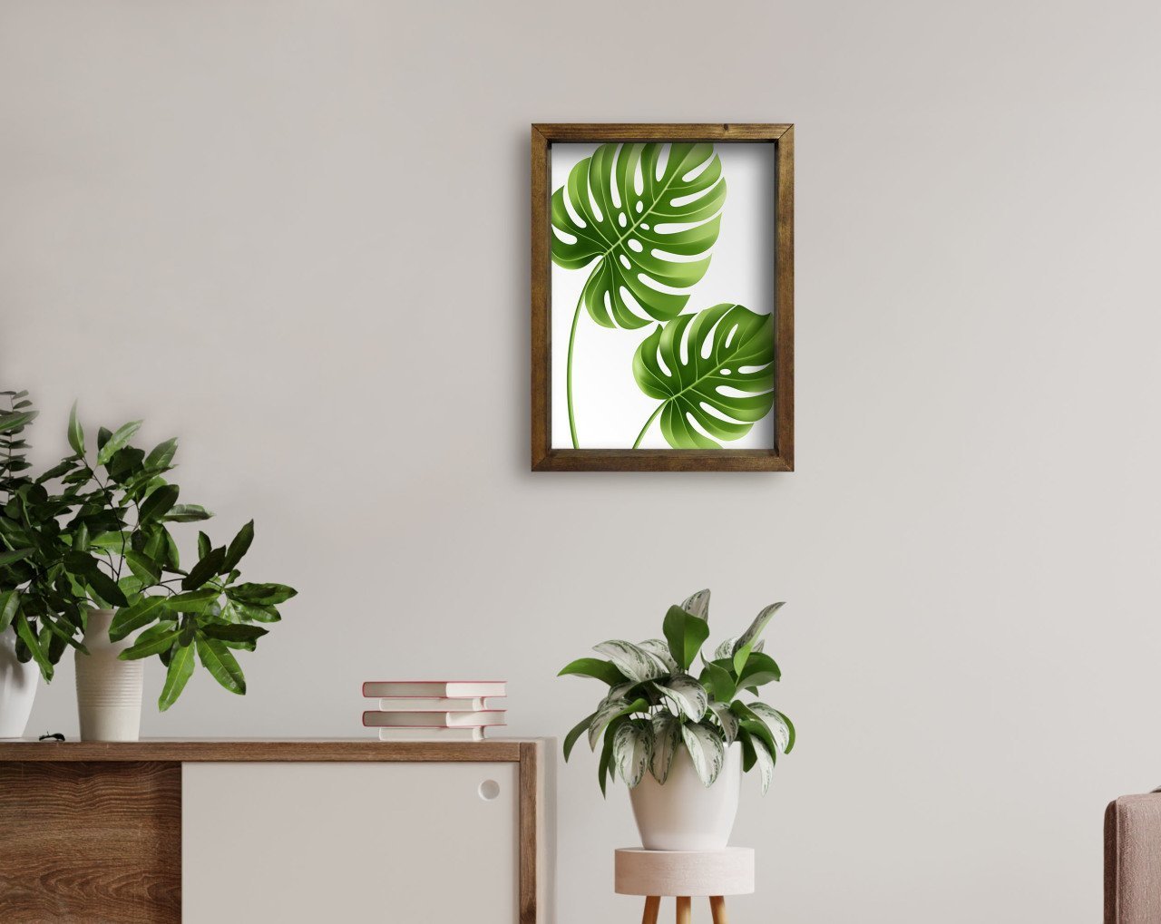 BK Home Doğal Masif Ahşap Çerçeveli Tablo 45x65cm-12