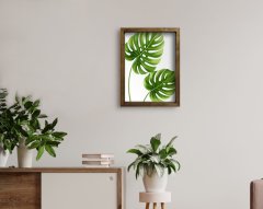 BK Home Doğal Masif Ahşap Çerçeveli Tablo 45x65cm-12