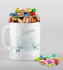 Kişiye Özel Yılbaşı Mutlu Yıllar Beyaz Kupa ve Haribo Şeker Hediye Seti-20