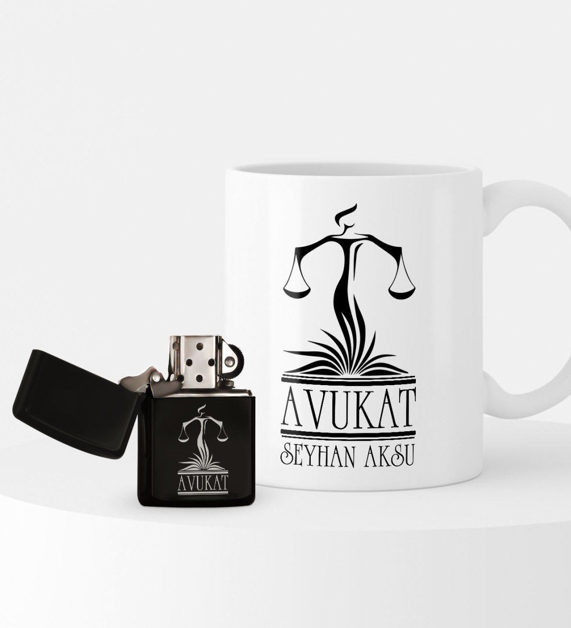 Kişiye Özel Avukat Temalı Çakmak ve Kupa Hediye Seti - 9