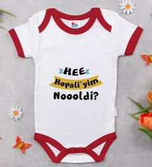 BK Kids Hopaliyim Tasarımlı Kırmızı Bebek Body Zıbın-1