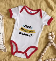 BK Kids Hopaliyim Tasarımlı Kırmızı Bebek Body Zıbın-1
