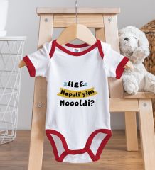 BK Kids Hopaliyim Tasarımlı Kırmızı Bebek Body Zıbın-1