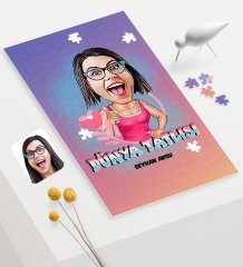 Kişiye Özel Dünya Tatlısı Karikatürlü 240 Parça A3 Puzzle - 1