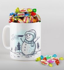 Kişiye Özel Yılbaşı Mutlu Yıllar Beyaz Kupa ve Haribo Şeker Hediye Seti-18