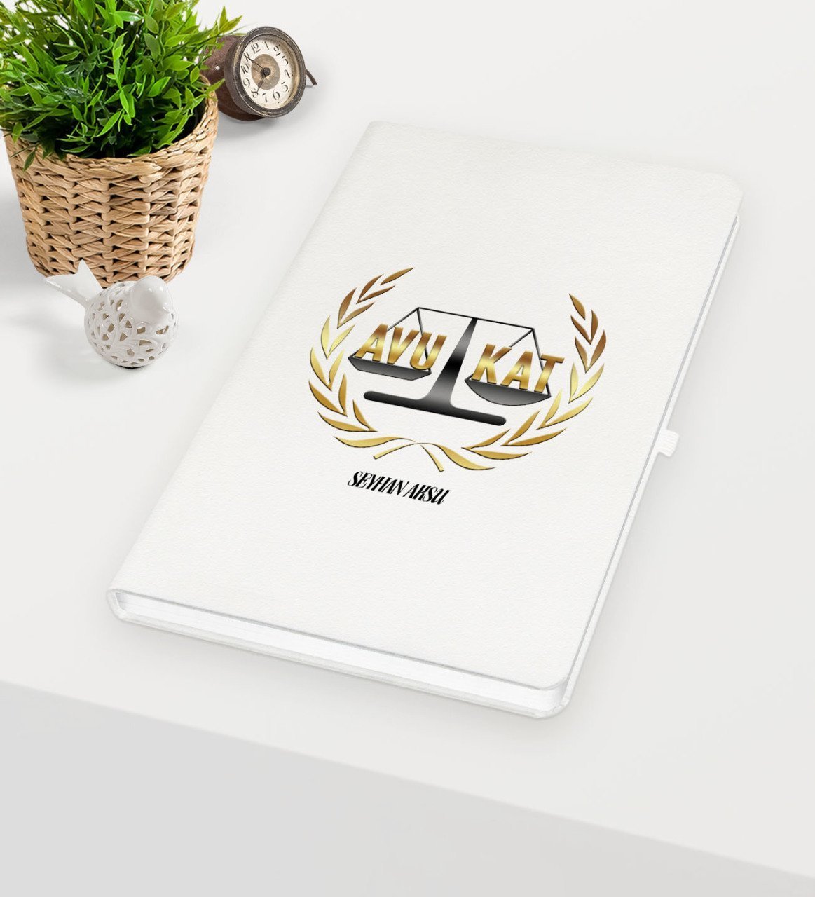 Kişiye Özel Avukat Temalı Beyaz Defter - 1