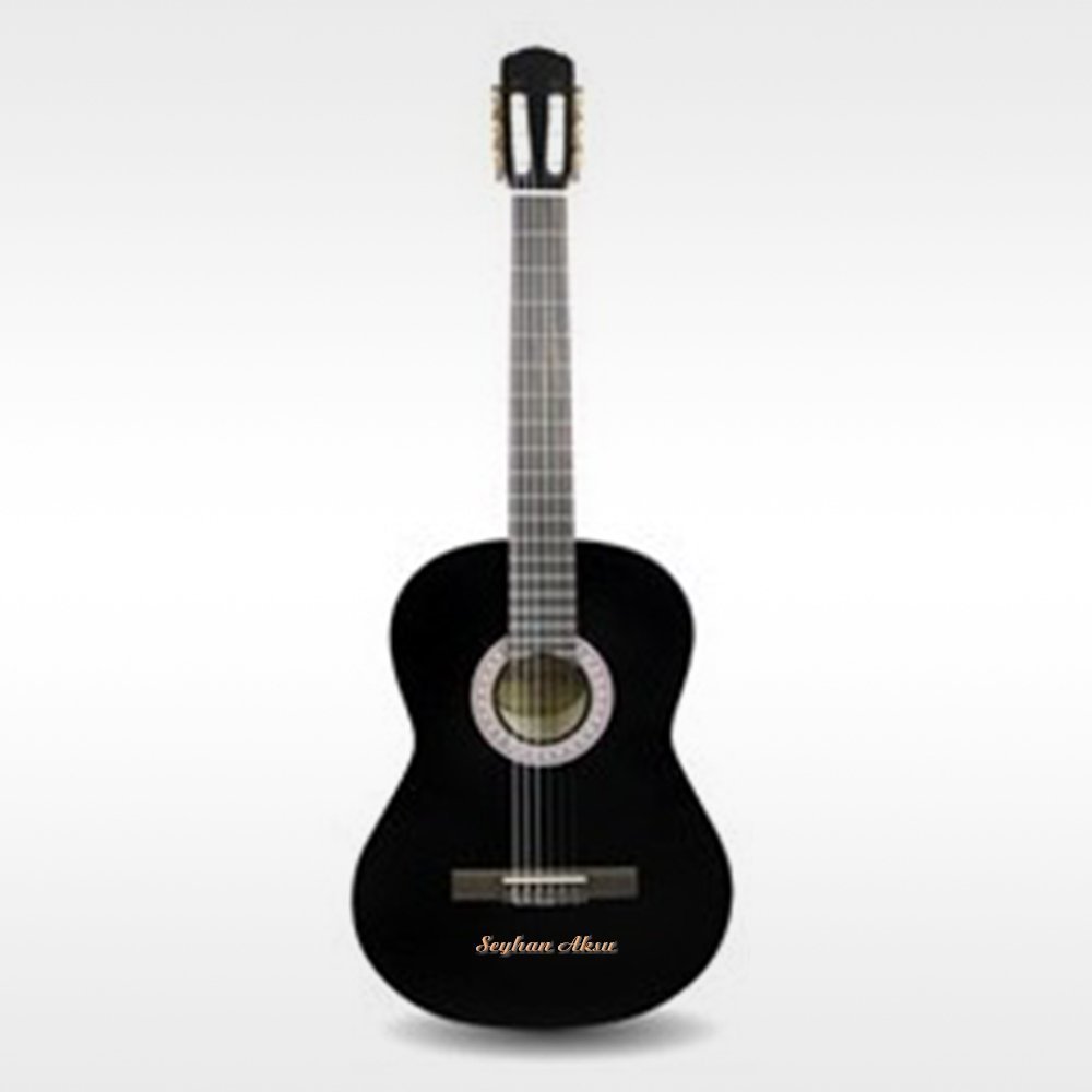 Kişiye Özel Siyah Klasik Gitar