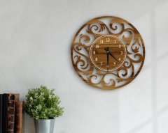 BK Gift Dekoratif 45cm Ahşap Duvar Saati-116