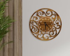 BK Gift Dekoratif 45cm Ahşap Duvar Saati-116