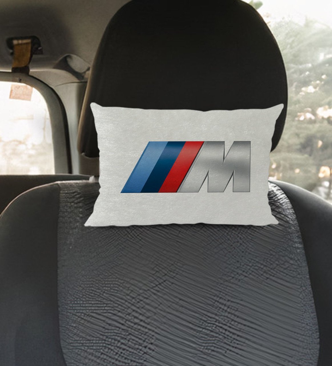 BK Gift Bmw M Tasarımlı Dikdörtgen Araç Koltuk Yastığı-1